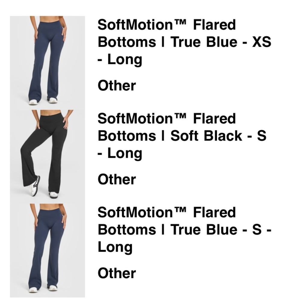 Brand new SOLD OUT Oner active Soft motion flared bottoms